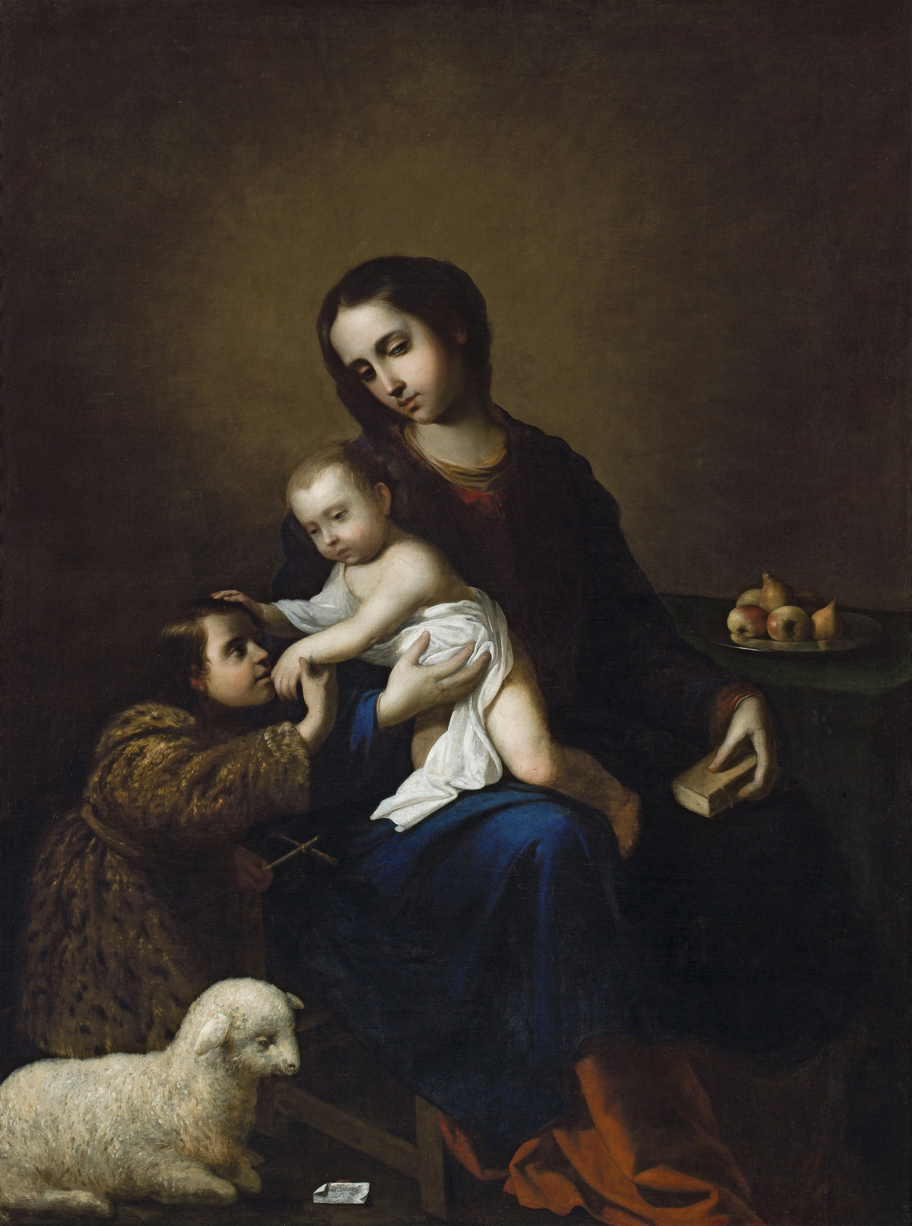 La Virgen con el Niño Jesús y San Juan Bautista niño